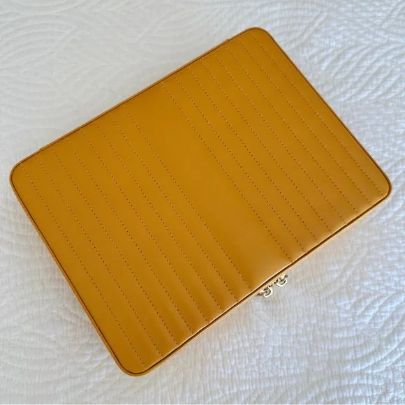 Wolf Designs Maria Large Zip Case in Mustard - Picture 12 of 13